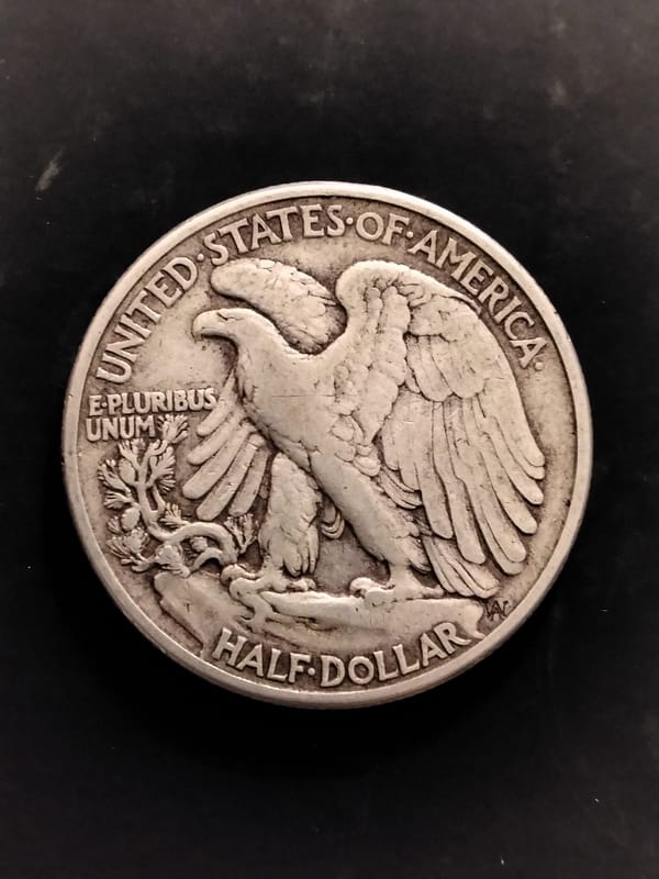 Silver 1943 Walking Liberty Half Dollar - Image 2