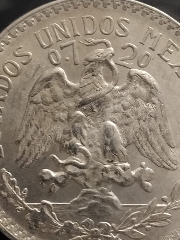 Silver 1943 Mexico 50 Centavos Crisp Choice BU - Image 2
