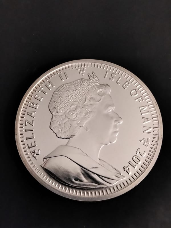 2014 Isle of Man 1 oz Silver Angel Coin BU .999 - Image 4