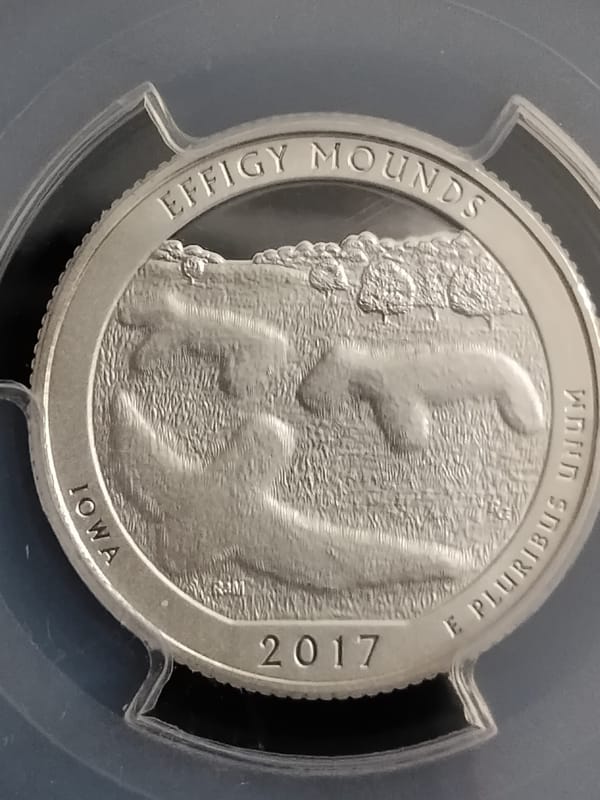 Silver First Strike 2017-S Effigy Mounds Quarter  - Image 5