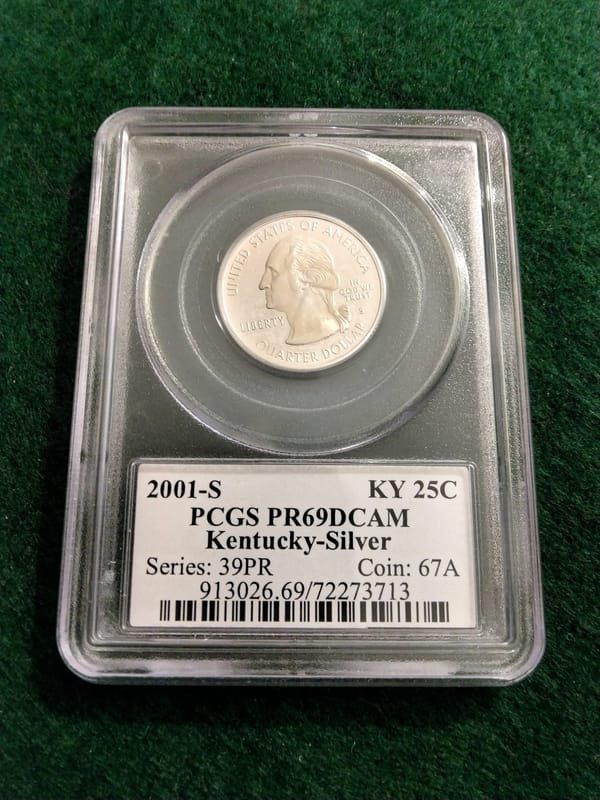 Silver Kentucky State Quarter PR-69 DCAM  - Image 2