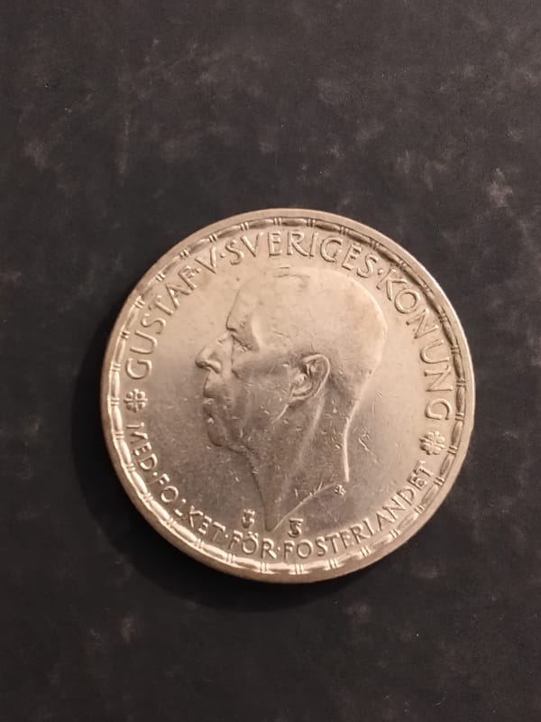Silver Sweden 1948 1 Krona Crowned Arms - Image 4