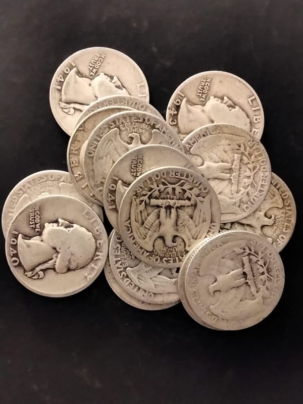 90% silver quaters - Image 1