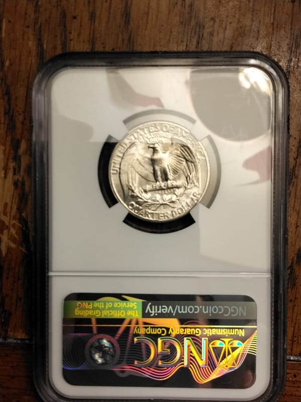 1946 D Washington quarter NGC graded Ms66  - Image 3
