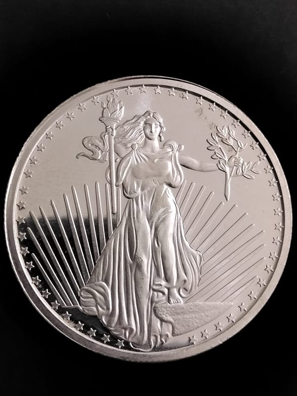 1 oz SilverTowne Saint-Gaudens Silver Round BU - Image 5