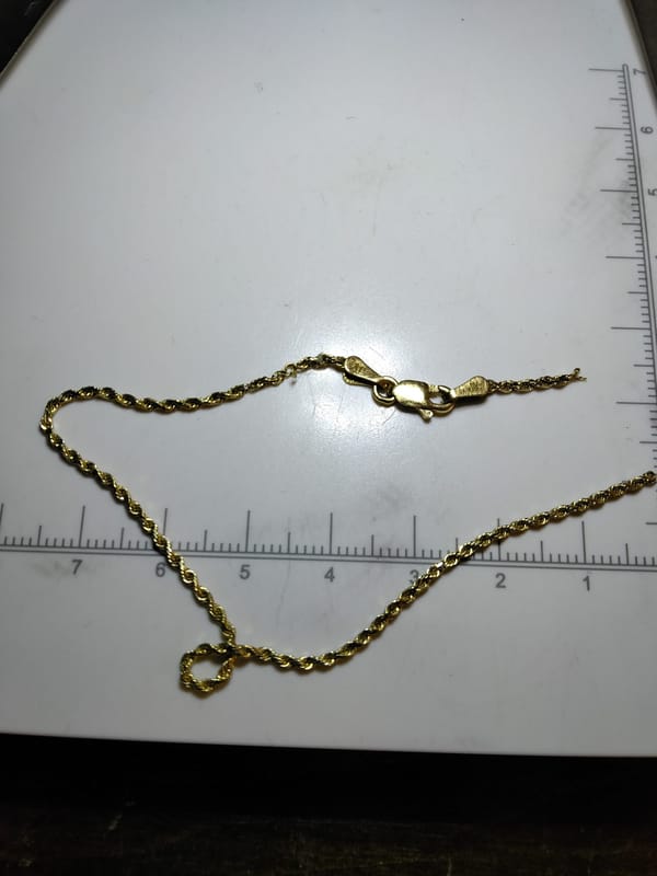 14k Gold Rope Bracelet Melt - Image 2
