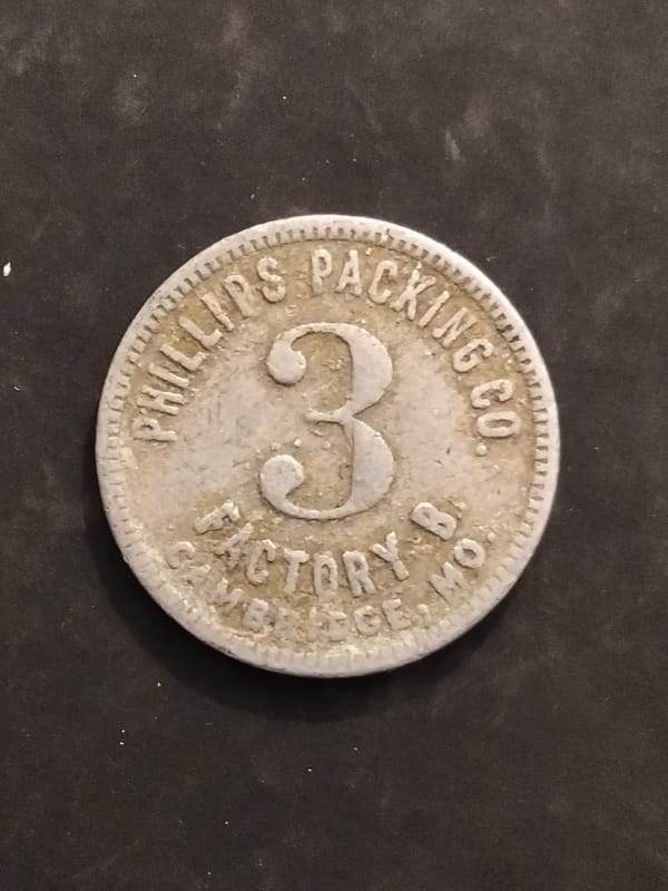 Rare Maryland Phillips Cannery B 3-Unit Wage Piece - Image 2