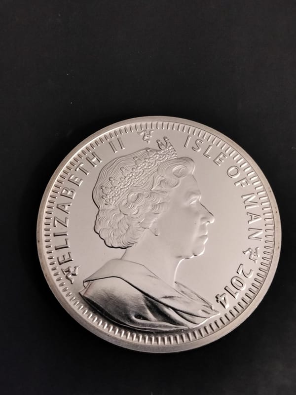 2014 Isle of Man 1 oz Silver Angel Coin BU .999 - Image 5