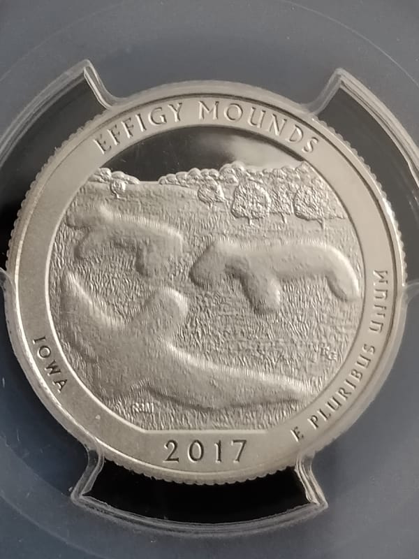 Silver First Strike 2017-S Effigy Mounds Quarter  - Image 3