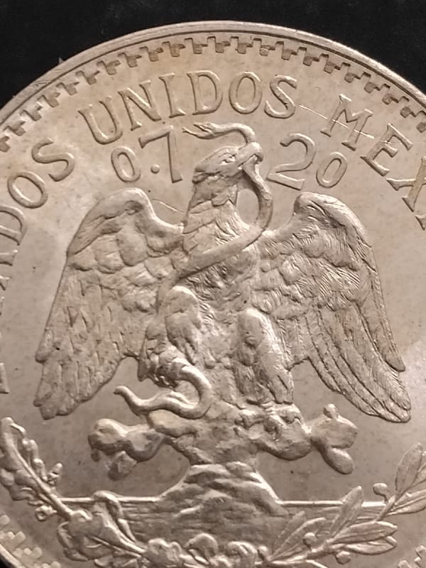 Silver 1943 Mexico 50 Centavos – Choice BU  - Image 6