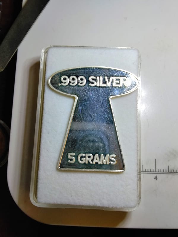 Pan Silver 5g .999 Silver UFO Art Bar Mintage 3k - Image 4