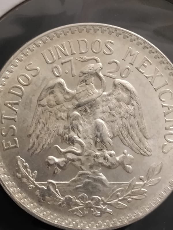 Silver 1943 Mexico 50 Centavos Crisp Choice BU - Image 6
