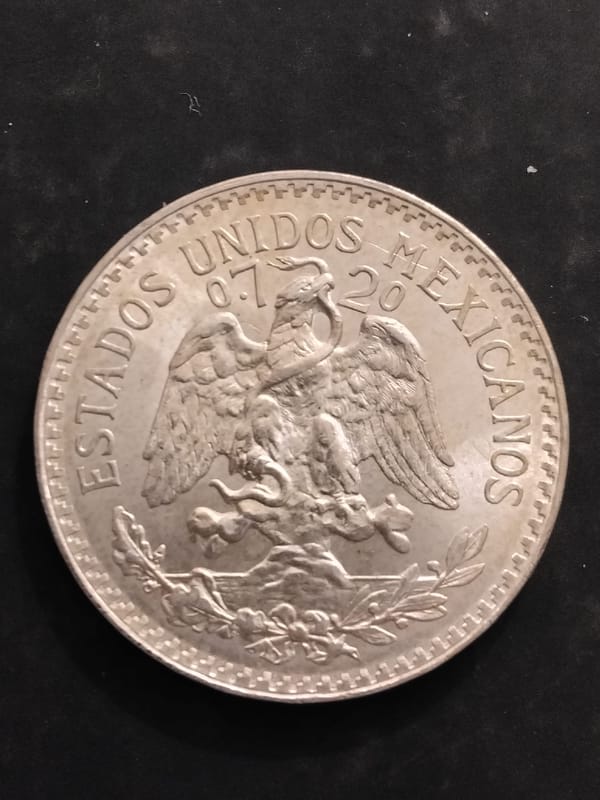 Silver 1943 Mexico 50 Centavos – Choice BU  - Image 2