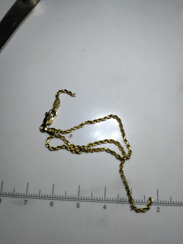 14k Gold Rope Bracelet Melt - Image 3