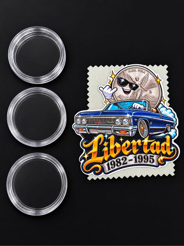 3 Coin Capsules for 1982-95 Gorditas Libertad - Image 1