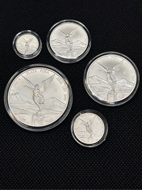 🇲🇽 2026 Mexican Silver Libertad — 5-Coin BU Set - Image 1