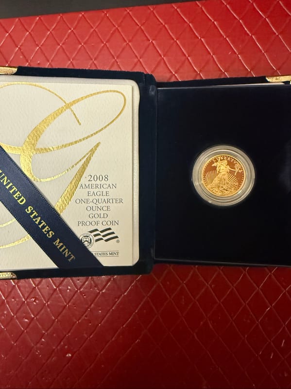 1/4 oz proof eagle 2008 - Image 1