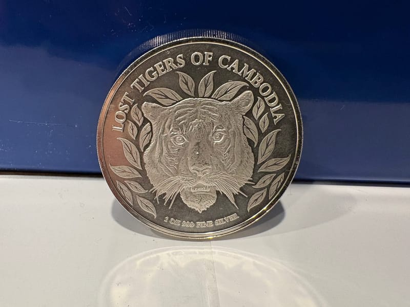 1 oz 2022 lost tigers of Cambodia  - Image 1