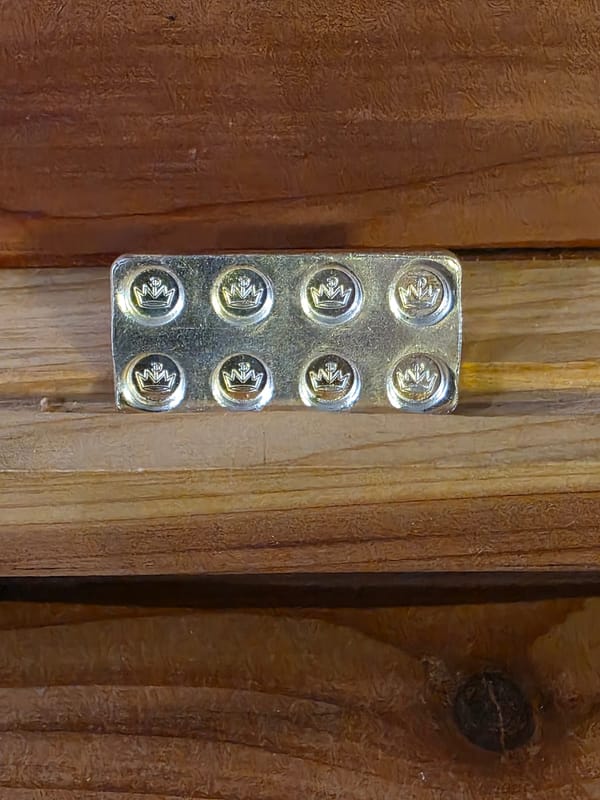 Monarch 2x4 Building Block 1/4 ozt .999FS - Image 2