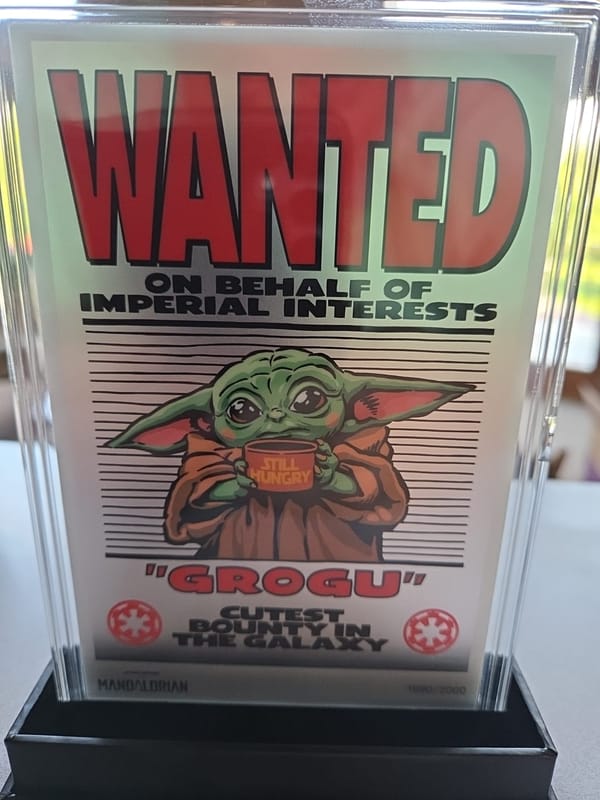 NEW NEW NEW NEW NEW NEW NEW 2026 Argo Mandalorian Grogu Baby  Wanted Silver Limited Edition Foil - Image 1