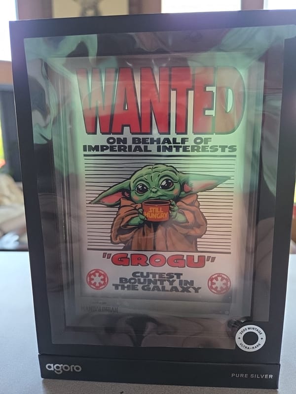 NEW NEW NEW NEW NEW NEW NEW 2026 Argo Mandalorian Grogu Baby  Wanted Silver Limited Edition Foil - Image 5