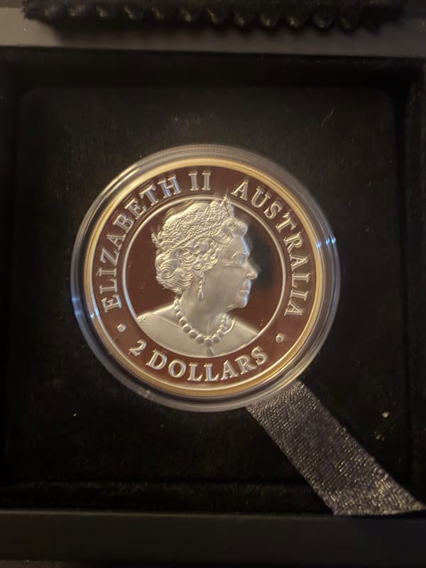 2021 2oz Silver High Relief Gilded Kookaburra - Image 2