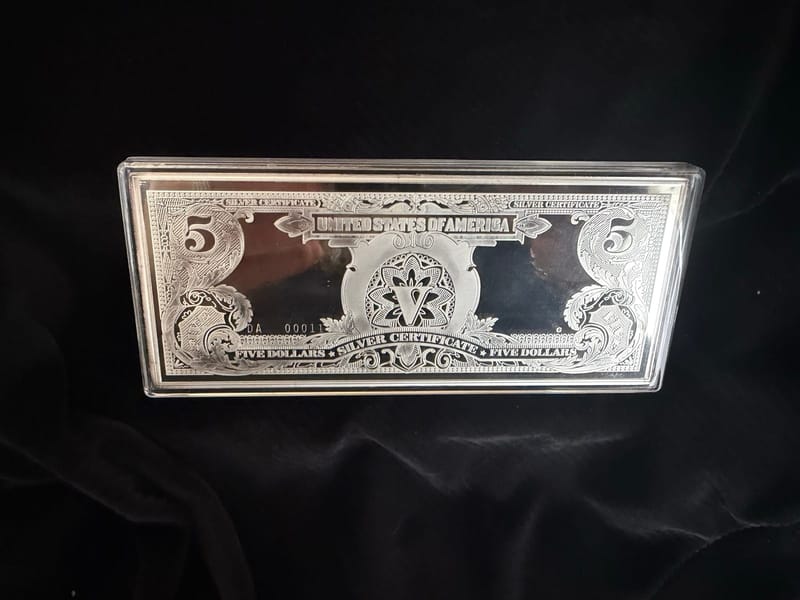 2001 Giant Silver $5 Indian Proof .999 Fine - Image 2