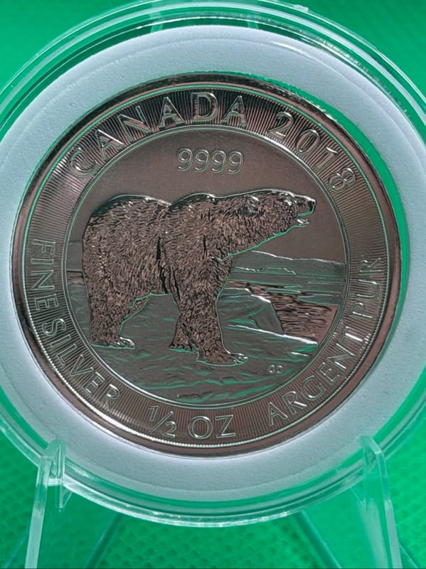 2018 Canada $2 Polar Bear 1/2oz .9999 Fine Silver - Image 1