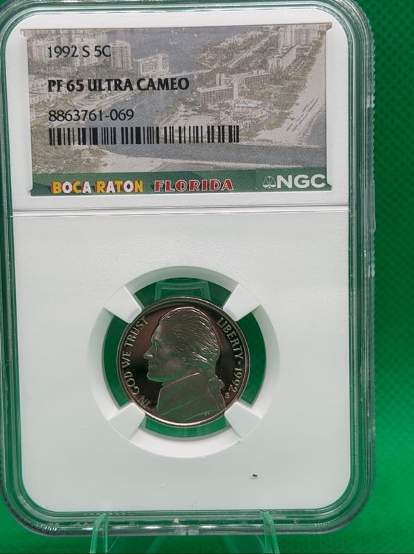 1992-S Jefferson Nickel PF65 Ultra Cameo - Image 1