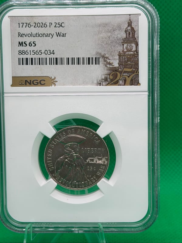 1776-2026-P Revolutionary War Quarter MS65 - Image 1