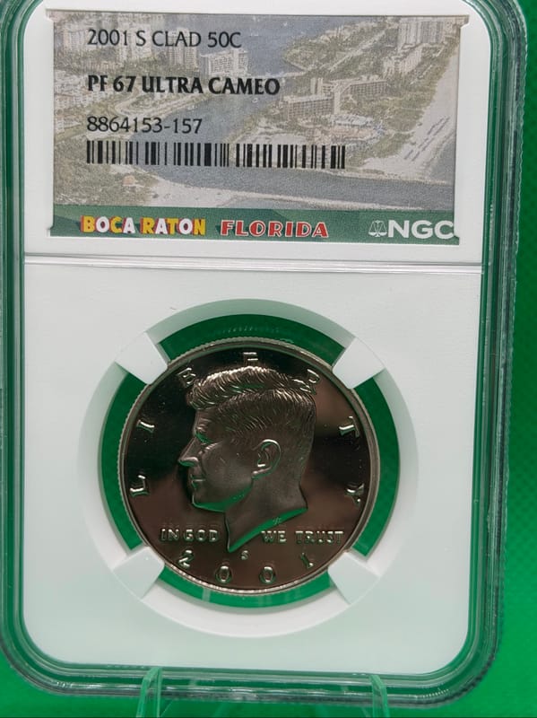2001-S Clad Kennedy Half Dollar PF67 Ultra Cameo - Image 1