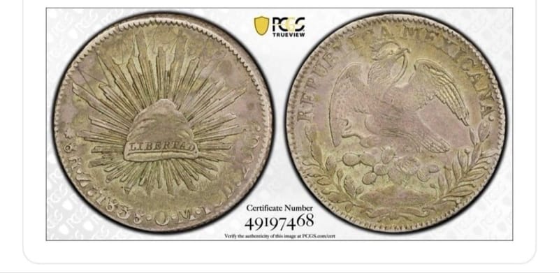 1838 8 reales Zacatecas - Image 2