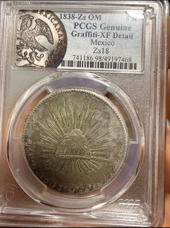 1838 8 reales Zacatecas - Image 3