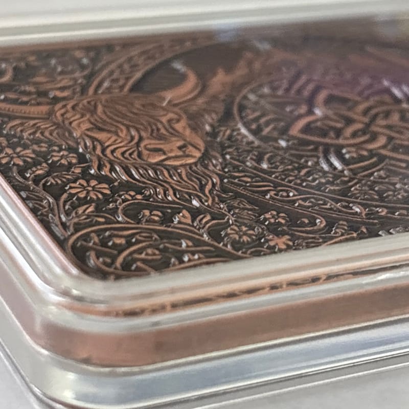 5 AVDP Ounces .999 Cu Copper Highland Cow - Image 7