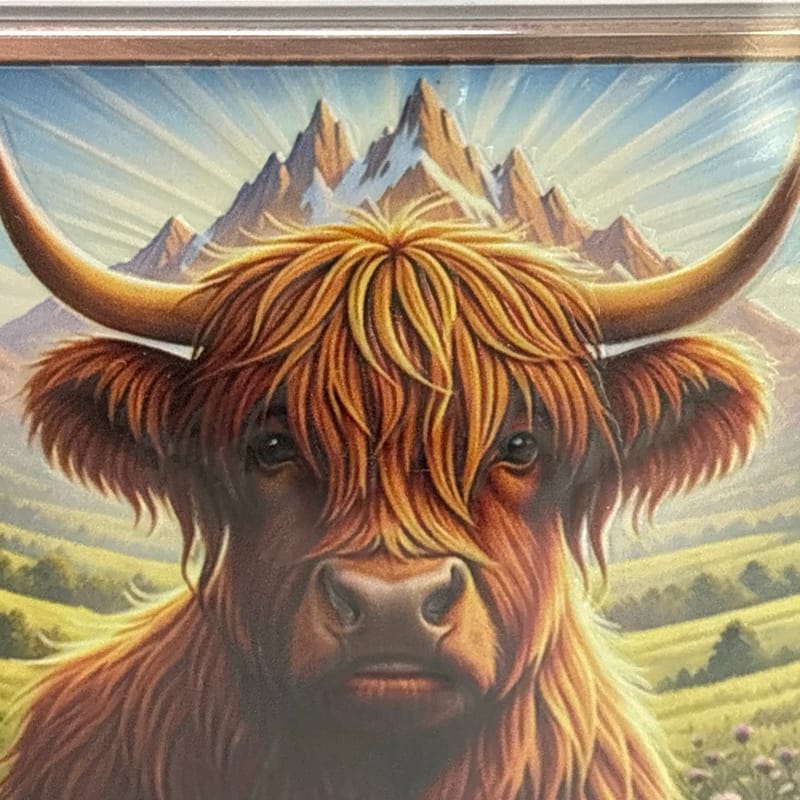 5 AVDP Ounces .999 Cu Copper Highland Cow - Image 2