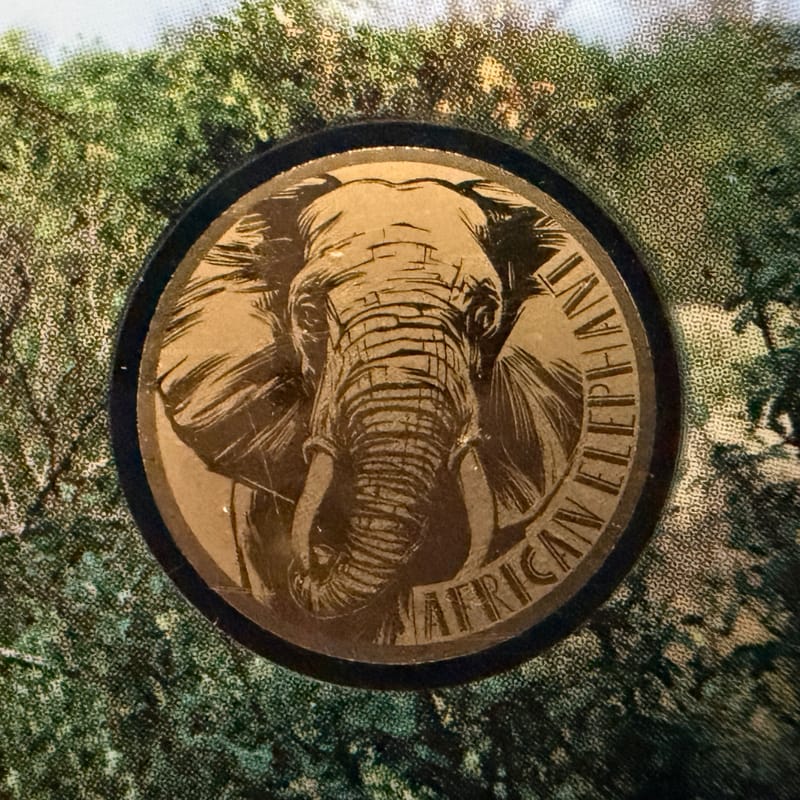 African Elephant 1/1000 oz .999 Gold - Image 1