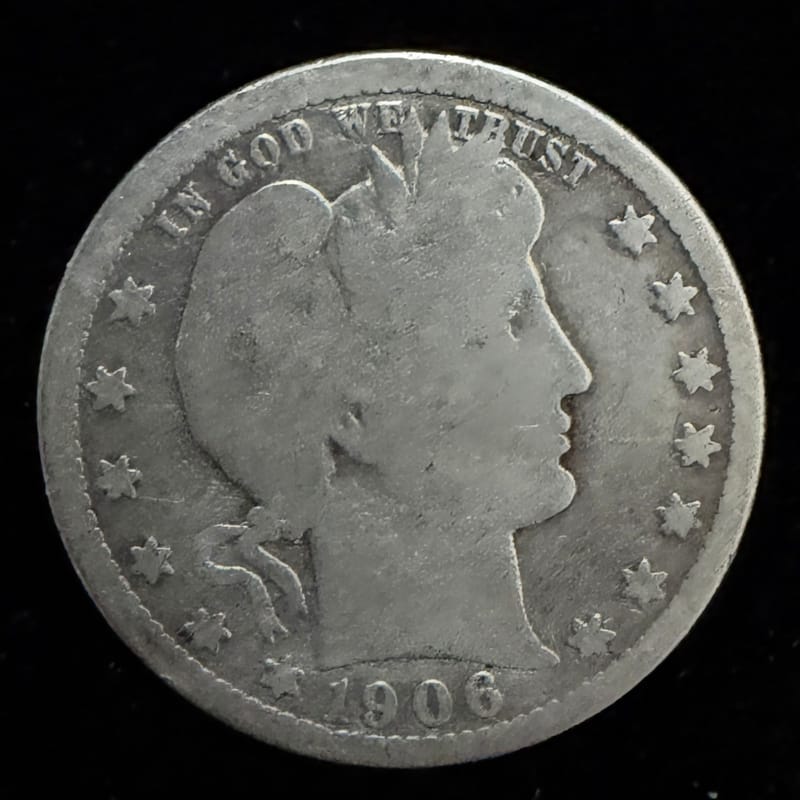 1906 Barber Quarter – 90% Silver - Image 1