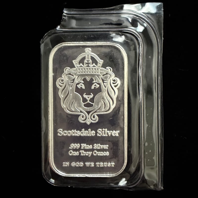 Scottsdale Mint 1 oz Silver Bar | PeerMetals