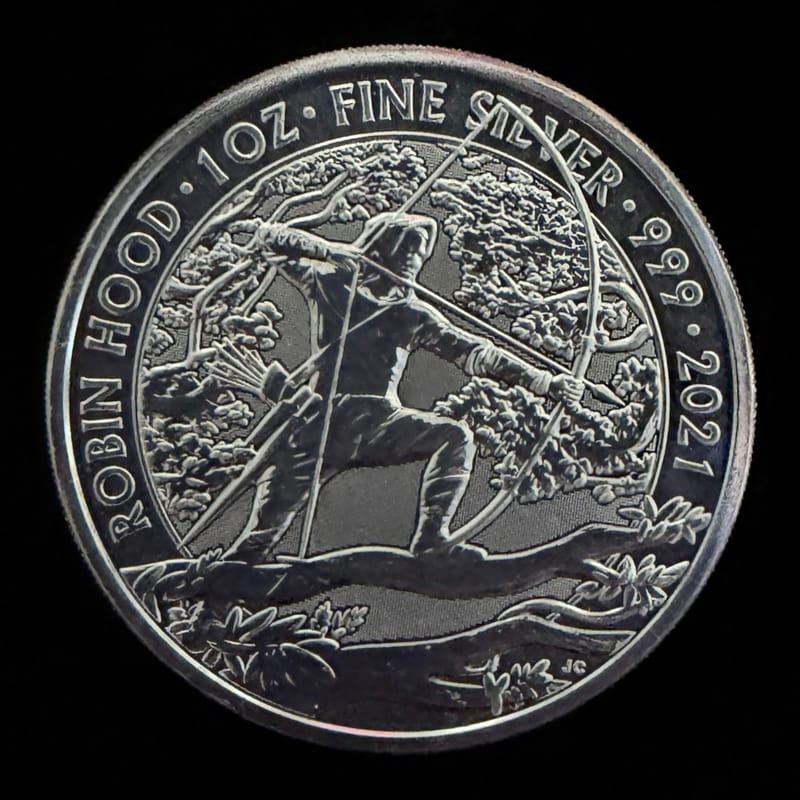 2021 Robin Hood 1 oz .999 Silver Coin - Image 1