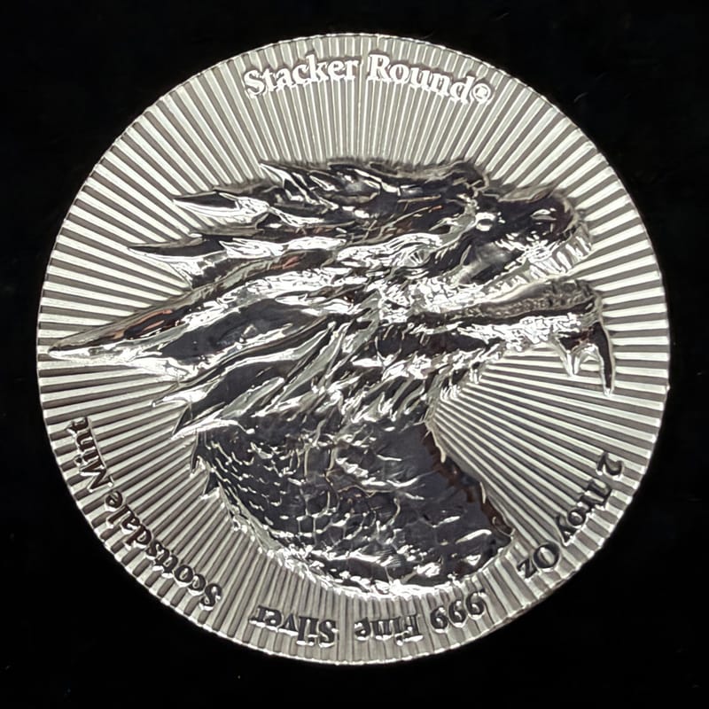 Scottsdale Mint Dragon Stacker 2 oz Silver  - Image 2