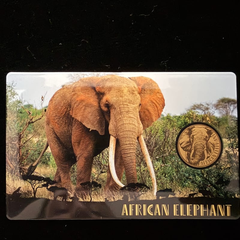 African Elephant 1/1000 oz .999 Gold - Image 3