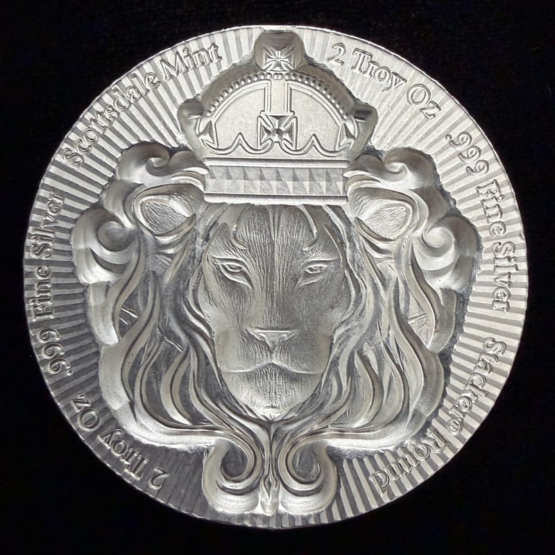 2 oz Scottsdale Mint Lion Stacker Silver Round - Image 2