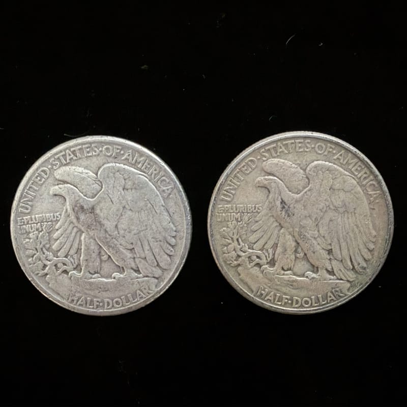 1944 & 1945 Walking Liberty Half Dollars - 2 Coins - Image 2