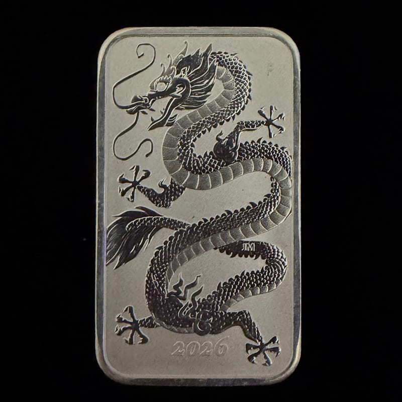 2026 1 oz Dragon Rectangular Silver Coin - Image 1
