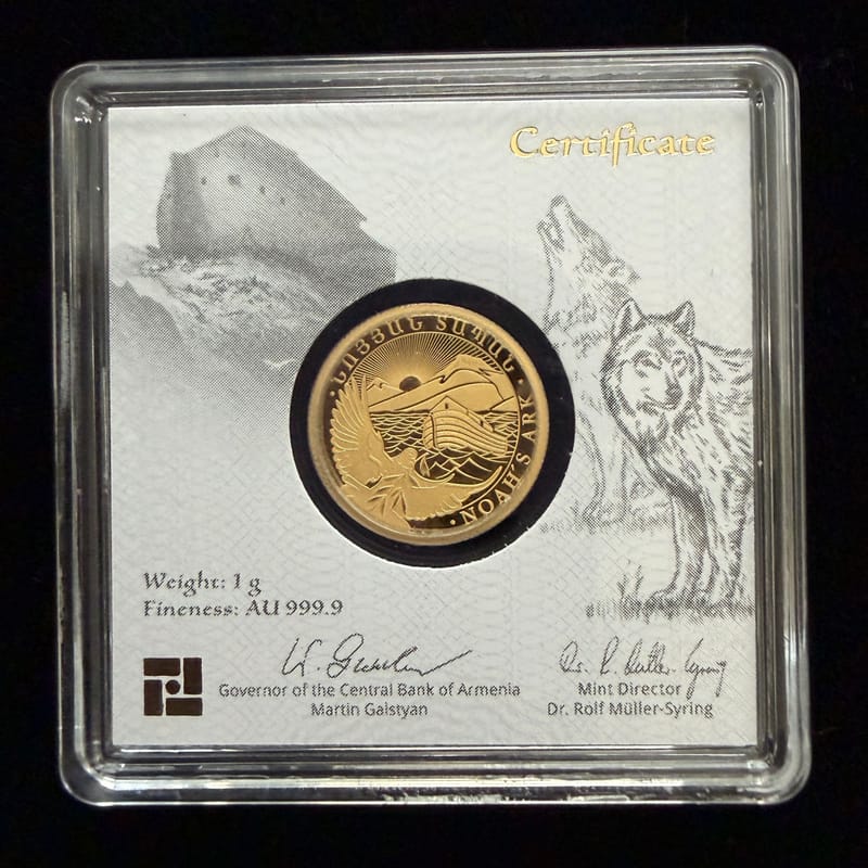 2026 Noah’s Ark 1g .9999 Gold 100 Dram Coin - Image 2