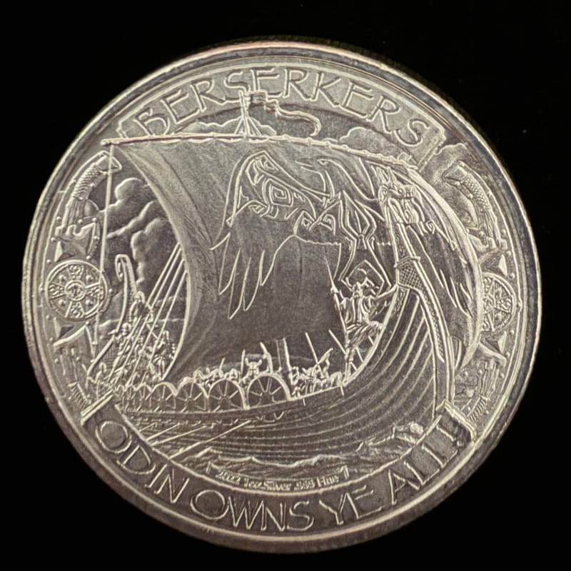 1 oz Valhalla Vikings Silver Round - Image 2