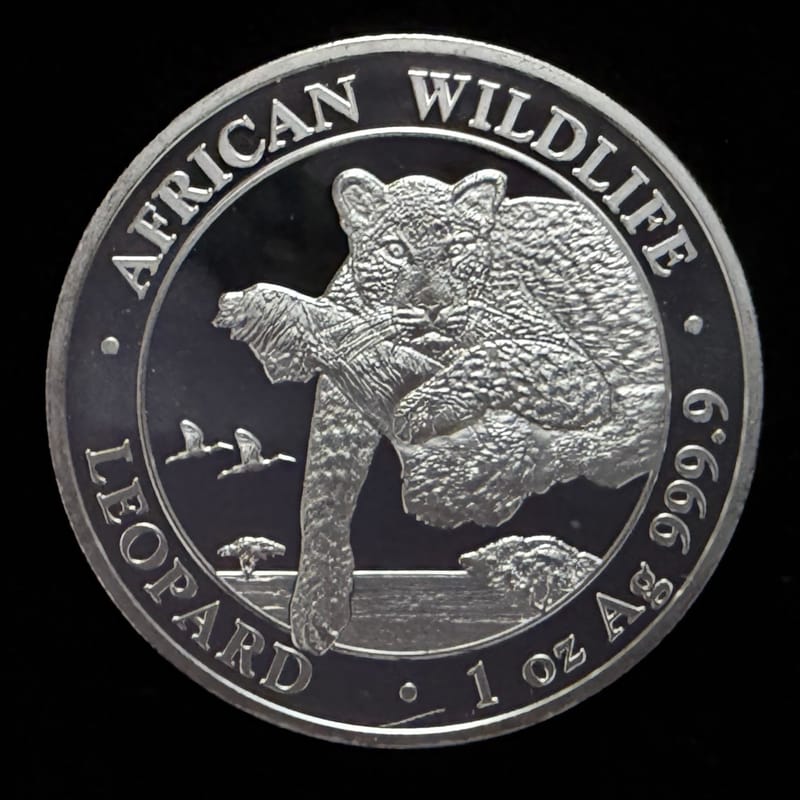 2020 Leopard 1 oz Silver Coin African Wildlife - Image 1