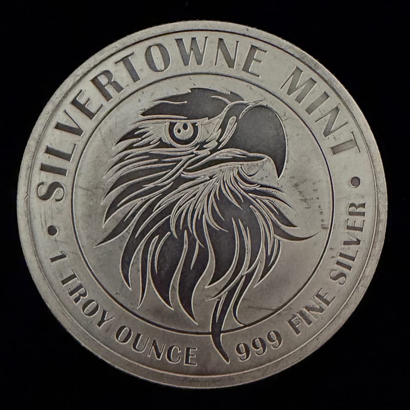 1 oz SilverTowne Mighty Eagle Silver Round - Image 1