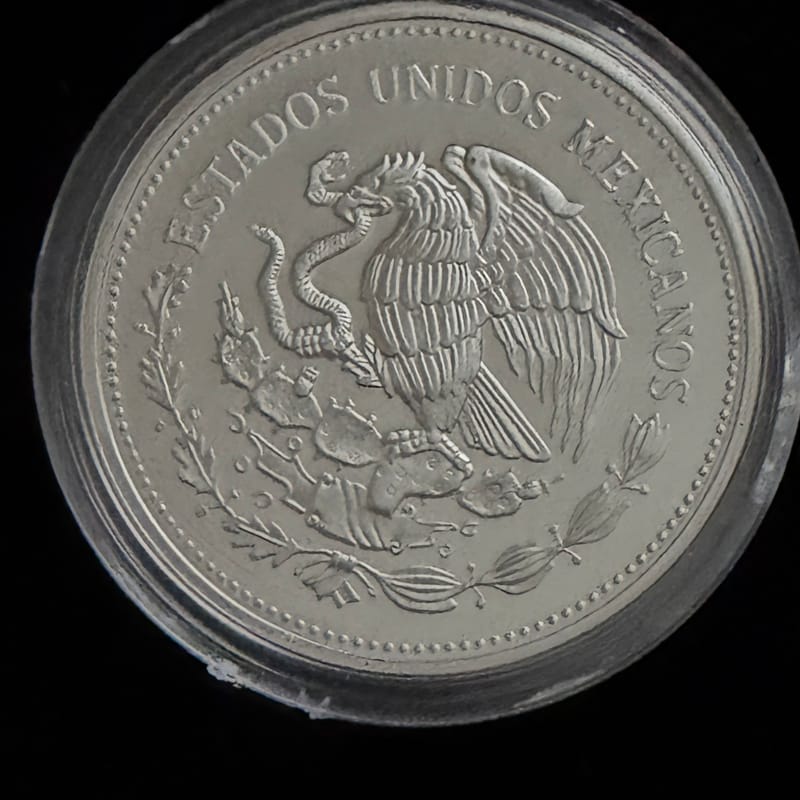 1985 Mexico 100 Pesos 86 World Cup 1 oz Silver - Image 4