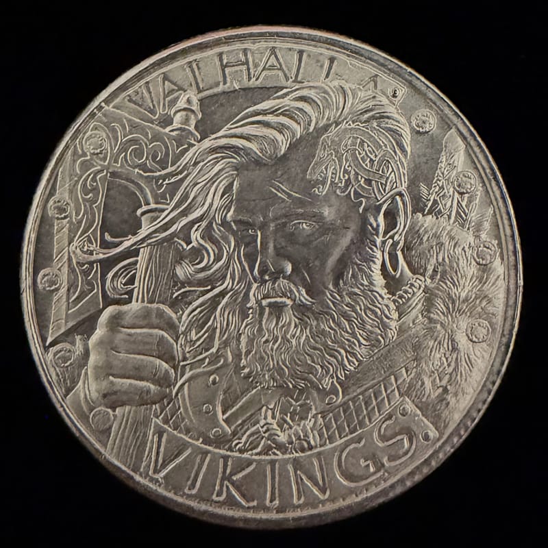 1 oz Valhalla Vikings Silver Round - Image 1